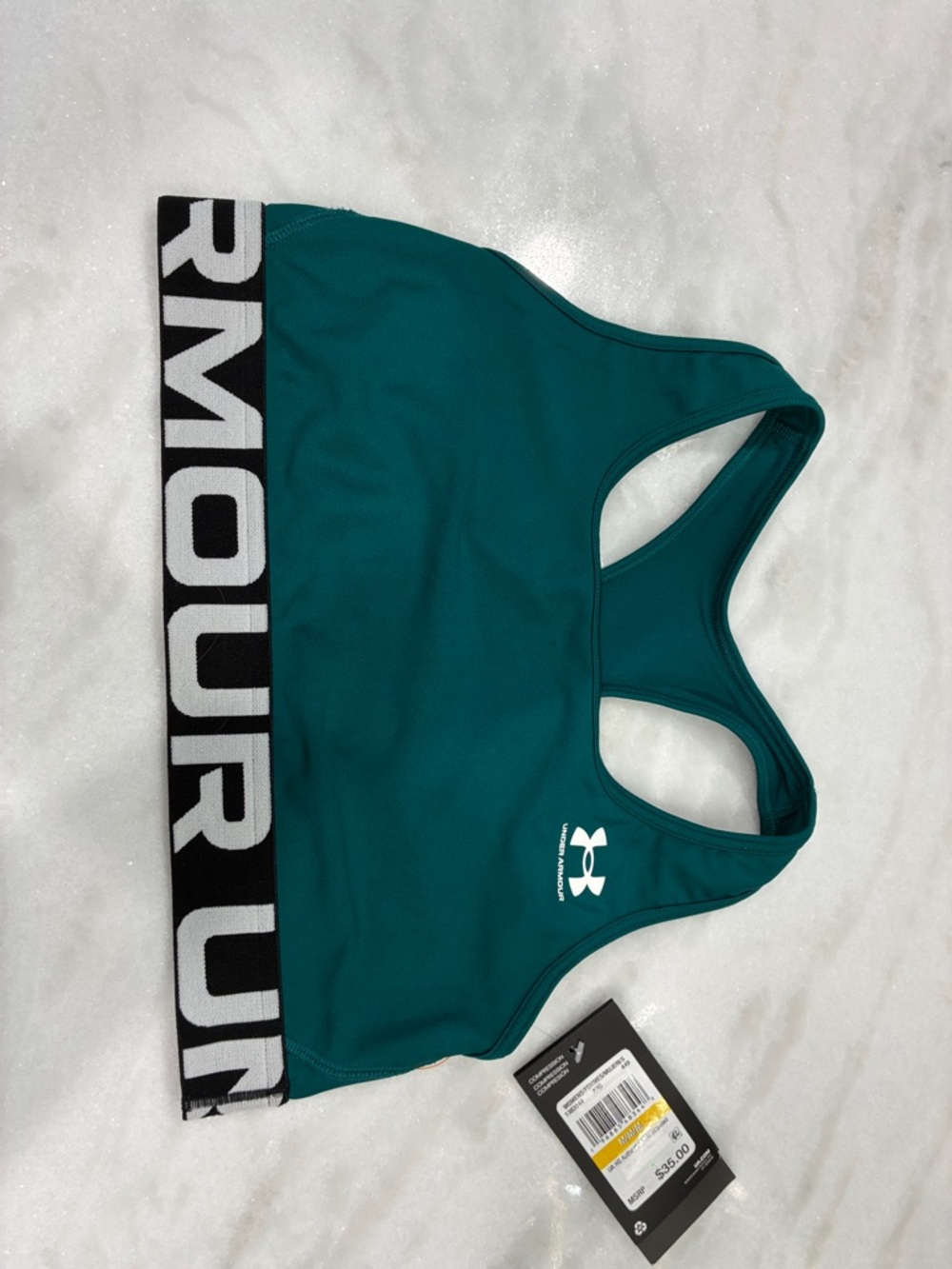 Under Armour Teal Racerback Sports Bra with Branded Elastic Band